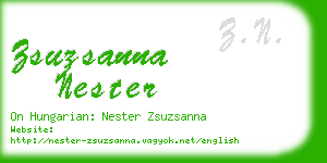 zsuzsanna nester business card